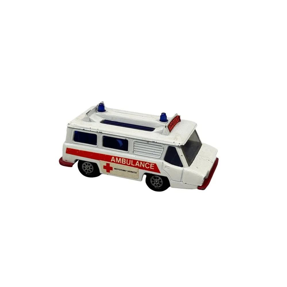 Vintage‎ Corgi Motorway Ambulance Diecast White Van Made in Great Britain 4 Inch